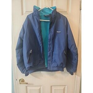 Vintage Mens PATAGONIA Blue Shelled Fleece Lined Zip Jacket Size 13/14  USA